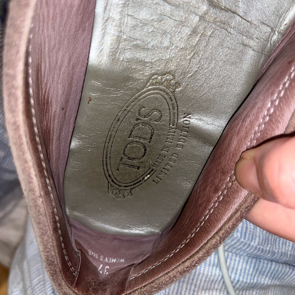 Tod's purple Suede Slip-Ons